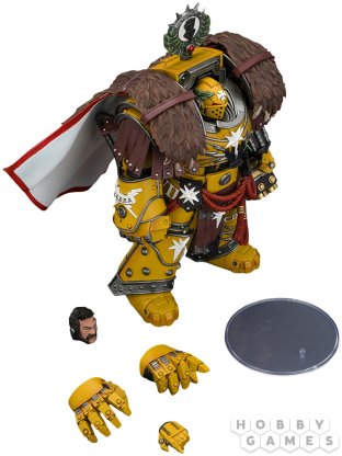 Фигурка JoyToy. Warhammer 30,000: Imperial Fists Lord Castellan Evander Garrius, The Tyrant of Cthonia with the Subjugator and Incineratus фото 5