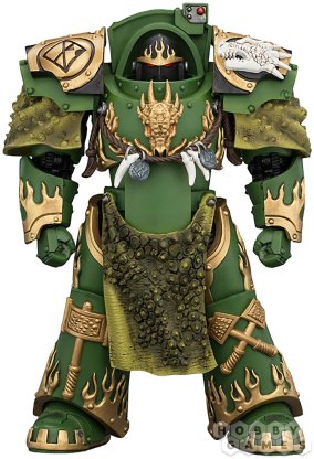 Фигурка JoyToy. Warhammer 30,000: Salamanders Firedrake Terminator 1 with Thunder Hammer and Dragonscale Storm Shield фото 2
