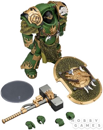 Фигурка JoyToy. Warhammer 30,000: Salamanders Firedrake Terminator 1 with Thunder Hammer and Dragonscale Storm Shield фото 5