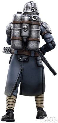 Фигурка JoyToy. Warhammer 40,000: Astra Militarum Death Korps of Krieg Veteran Squad Guardsman with Flamer фото 2