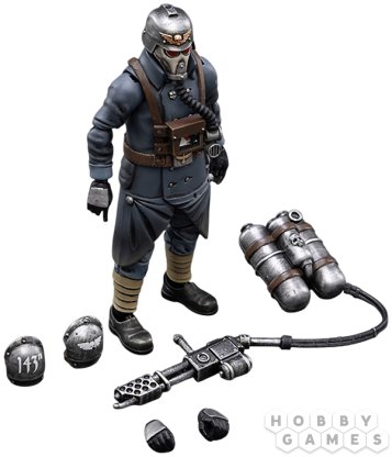 Фигурка JoyToy. Warhammer 40,000: Astra Militarum Death Korps of Krieg Veteran Squad Guardsman with Flamer фото 3