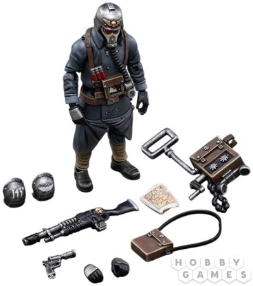 Фигурка JoyToy. Warhammer 40,000: Astra Militarum Death Korps of Krieg Veteran Squad Guardsman Communications Specialist фото 3