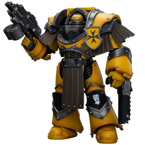 Фигурка JoyToy. Warhammer 30,000: Imperial Fists Legion Cataphractii Terminator Squad Sergeant with Chainfist
