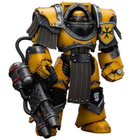 Фигурка JoyToy. Warhammer 30,000: Imperial Fists Legion Cataphractii Terminator Squad Legion with Heavy Flamer