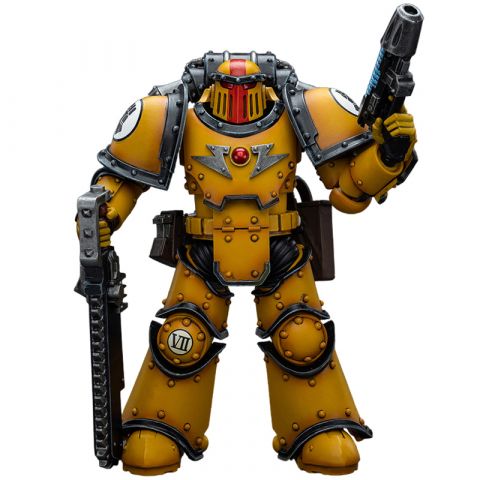 Фигурка JoyToy. Warhammer 30,000: Imperial Fists. Legion MkIII Despoiler Squad Sergeant with Plasma Pistol