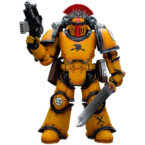 Фигурка JoyToy. Warhammer 30,000: Imperial Fists. Legion MkIII Tactical Squad Sergeant with Power Sword