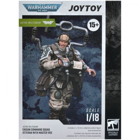 Фигурка JoyToy. Warhammer 40,000: Astra Militarum Veteran with Master Vox