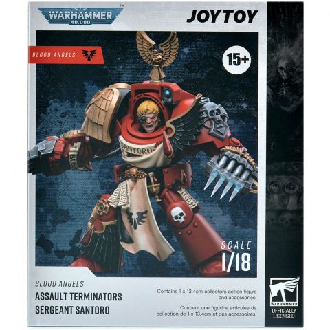 Фигурка JoyToy. Warhammer 40,000: Blood Angels Assault Terminators Sergeant Santoro