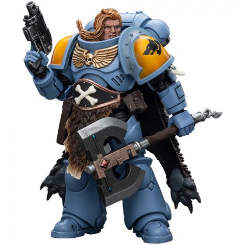Фигурка JoyToy. Warhammer 40,000: Space Marines Space Wolves Claw Pack. Leader -Logan Ghostwolf
