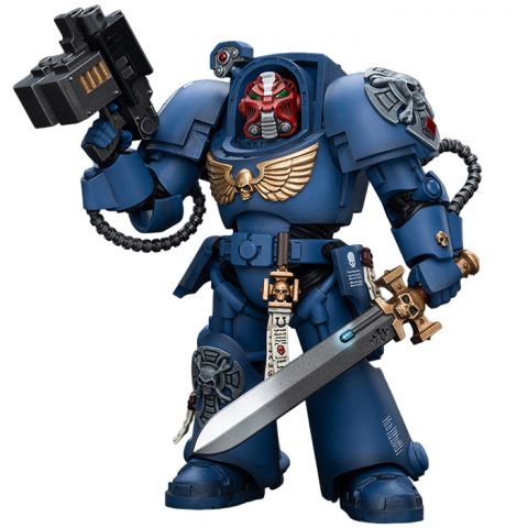 Фигурка JoyToy. Warhammer 40,000: Ultramarines Terminator Squad Sergeant with Power Sword and Teleport Homer