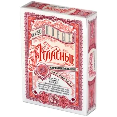 Игральные карты "Новые атласные" (в красном)