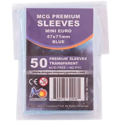 Протекторы MCG Premium Mini Euro: Blue (50 шт., 47x71 мм): прозрачные
