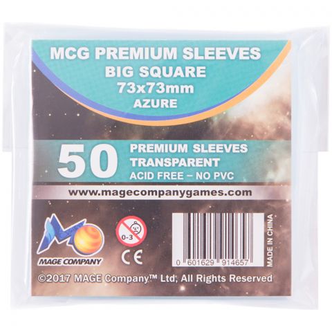 Протекторы MCG Premium Big Square: Azure (50 шт., 73x73 мм): прозрачные
