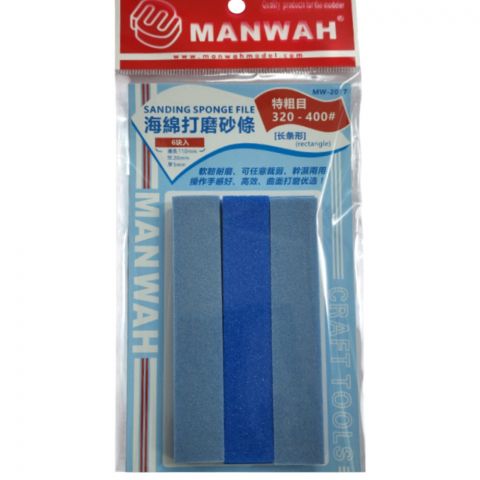Набор шлифовальных губок MANWAH (#320-400; 6 шт.)