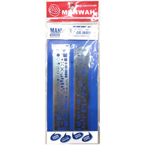 Многофункциональная линейка для травления и резки MANWAH (2 шт.)