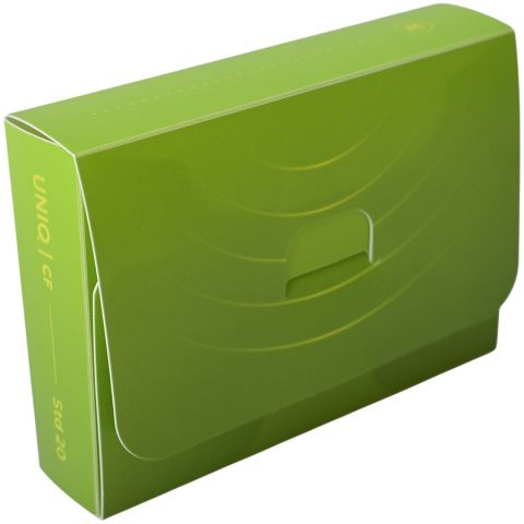 Набор картотек UniqCardFile Standart Flexible (10 шт, салатовый, 20 мм, 50 карт)