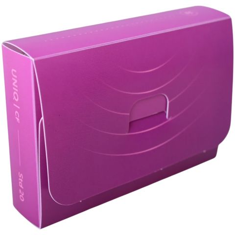 Набор картотек UniqCardFile Standart Flexible (10 шт, пурпурный, 20 мм, 50 карт)