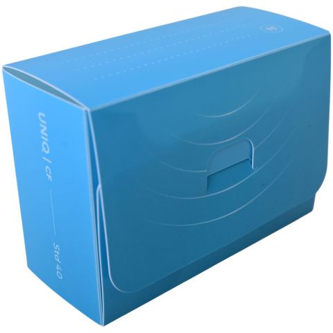 Набор картотек UniqCardFile Standart Flexible (10 шт, голубой, 40 мм, 100 карт)