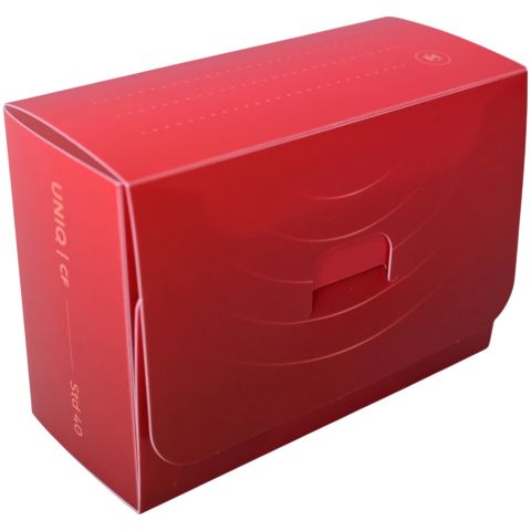 Набор картотек UniqCardFile Standart Flexible (10 шт, красный, 40 мм, 100 карт)