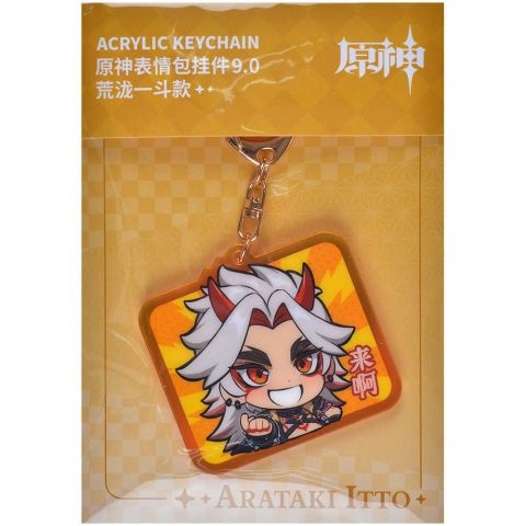 Брелок акриловый Genshin Impact Chibi: Аратаки Итто