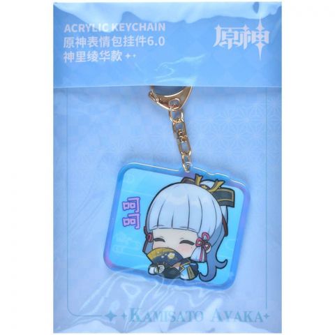 Брелок акриловый Genshin Impact Chibi: Камисато Аяка