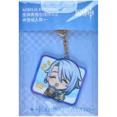 Брелок акриловый Genshin Impact Chibi: Камисато Аято