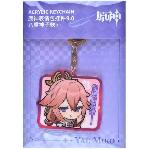 Брелок акриловый Genshin Impact Chibi: Яэ Мико