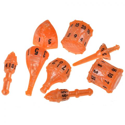 Набор кубиков PolyHero: Bard 8 Dice Set (Amber Ale)