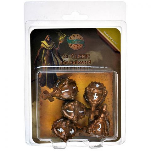 Набор кубиков PolyHero: Cleric 5d4 Hallowed Hand Grenades (Merciful Gold)