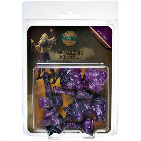 Набор кубиков PolyHero: Cleric 8 Dice Set (Vile Violet)