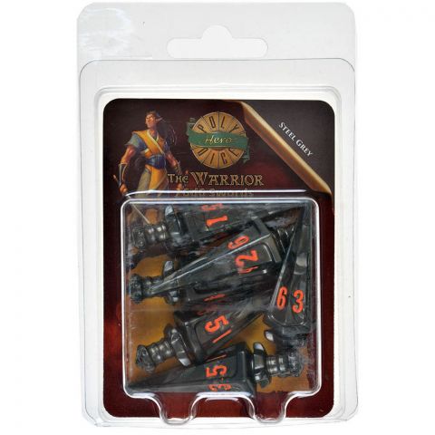 Набор кубиков PolyHero: Warrior 6d6 Swords (Steel Grey)