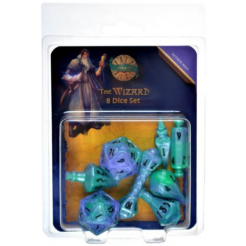 Набор кубиков PolyHero: Wizard 8 Dice Set (Aether Mist)