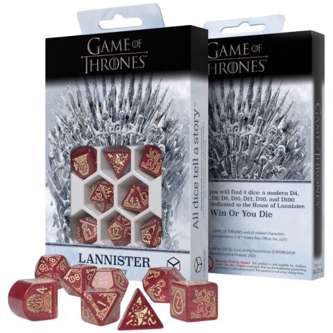 Набор кубиков Game of Thrones Dice Set: Lannister, 8 шт.