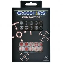 Набор кубиков Crosshairs Compact D6: Black & Pearl