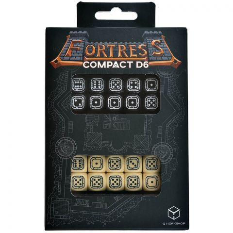 Набор кубиков Fortress Compact D6: Black & Beige