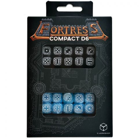 Набор кубиков Fortress Compact D6: Black & Blue