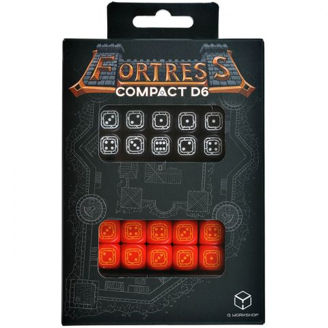 Набор кубиков Fortress Compact D6: Black & Red