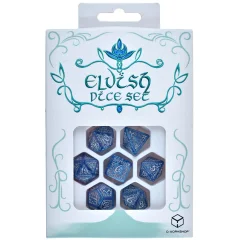 Набор кубиков Elvish Dice Set: Cobalt and Silver, 7 шт.