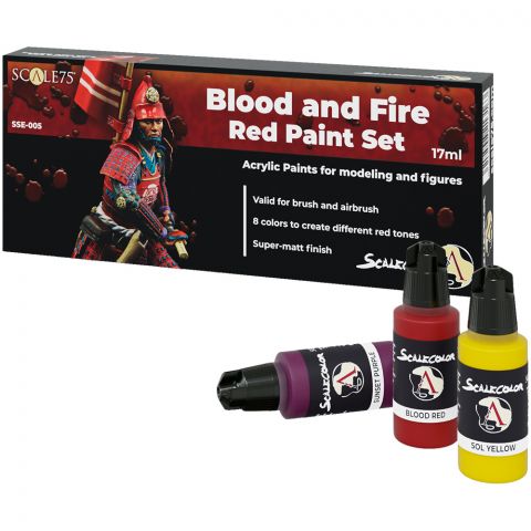 Набор красок Scale75: Blood and Fire Red Paint Set