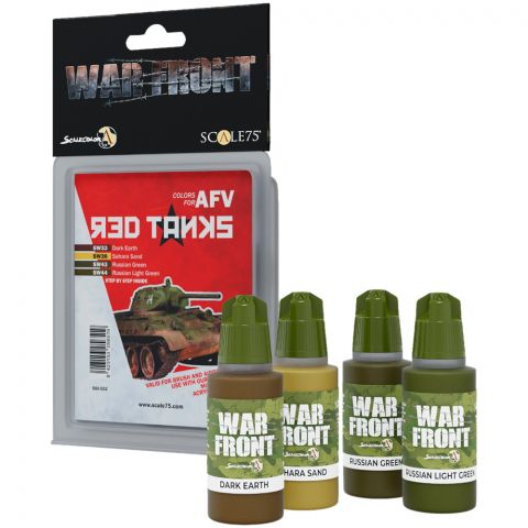 Набор красок Scale75. Colors for AFV: Red Tanks Set