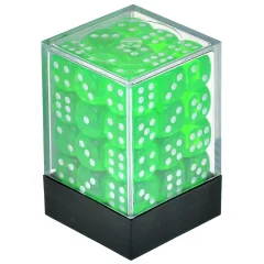 Набор стандартных кубиков D6 Stuff-Pro, 36 шт. (12 мм, прозрачные зелёные)