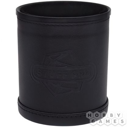 Стакан для кубиков Stuff Pro: кожаный с крышкой (чёрный)