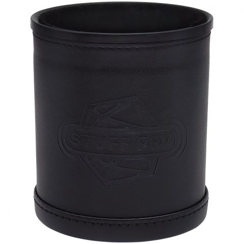 Стакан для кубиков Stuff Pro: кожаный с крышкой (чёрный)