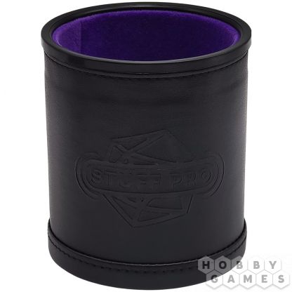 Стакан для кубиков Stuff Pro: кожаный с крышкой (фиолетовый)