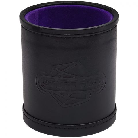 Стакан для кубиков Stuff Pro: кожаный с крышкой (фиолетовый)