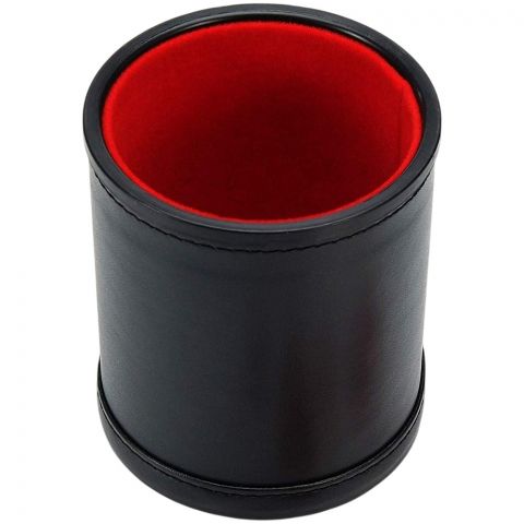 Стакан для кубиков Stuff Pro: кожаный с крышкой (красный)