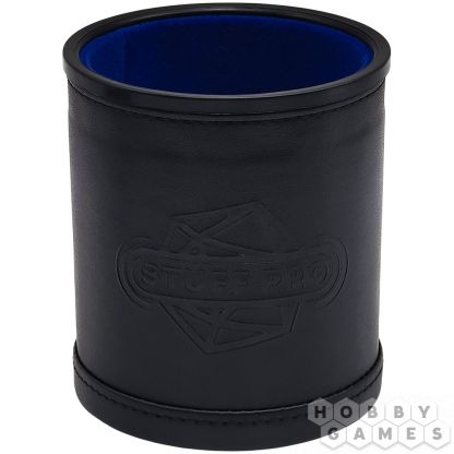 Стакан для кубиков Stuff Pro: кожаный с крышкой (синий)