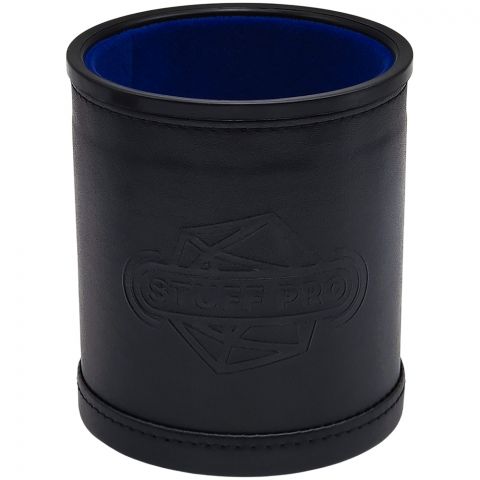Стакан для кубиков Stuff Pro: кожаный с крышкой (синий)