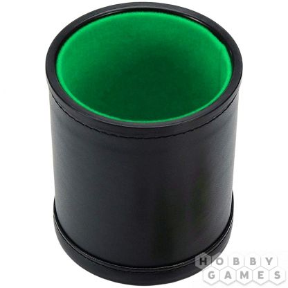 Стакан для кубиков Stuff Pro: кожаный с крышкой (зелёный)