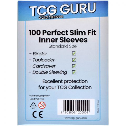 Протекторы TCG Guru Inner Sleeves (100 шт., 64х89 мм): прозрачные
